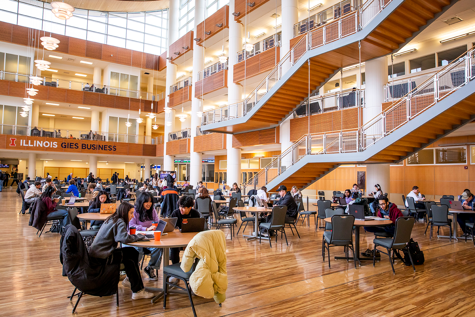 Students in BIF Atrium